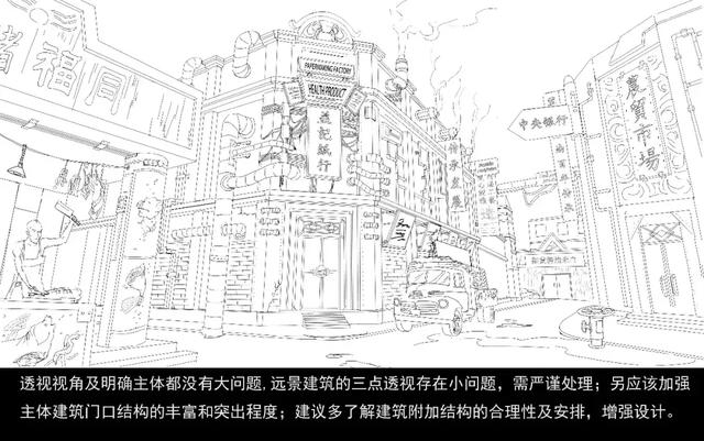 高鹤轩街道线稿图 高鹤轩街道线稿图
