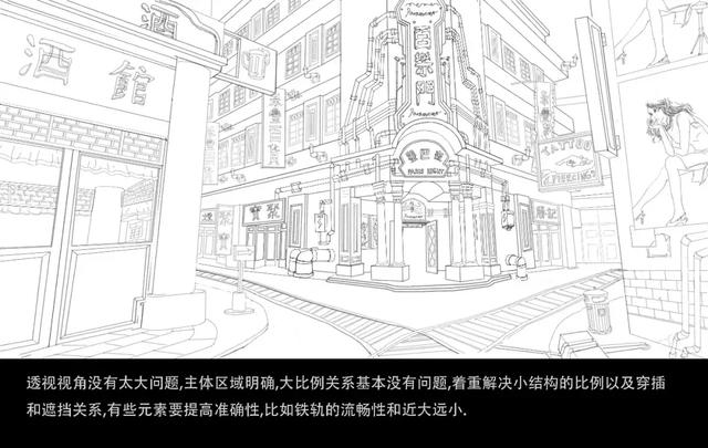 刘震宇街道线稿图 刘震宇街道线稿图