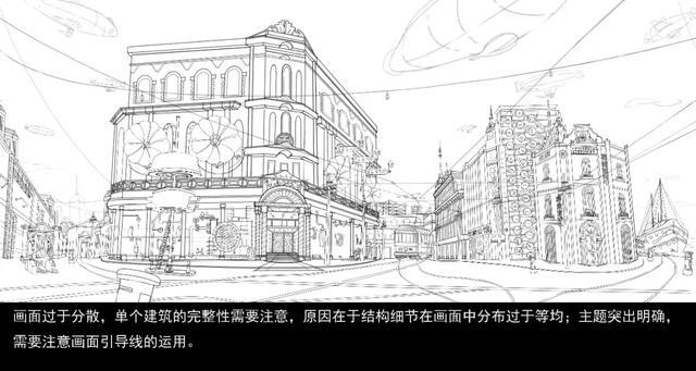 马艺心街道线稿图 马艺心街道线稿图