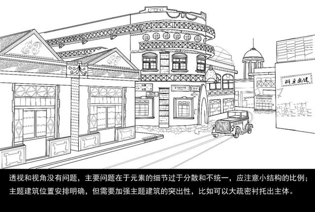 杨织绮街道线稿图 杨织绮街道线稿图